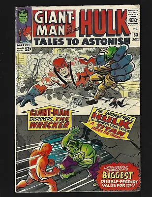Buy Tales To Astonish #63 FN- Kirby 1st Full & Origin Leader 1st Humanoid Hulk Wasp • 78.37£