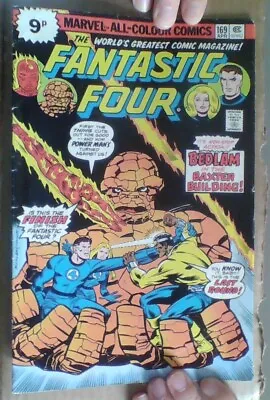 Buy FANTASTIC FOUR # 169 Marvel Comics APRIL 1976 LUKE CAGE 9 PENCE UK VG Bronze Age • 3.45£