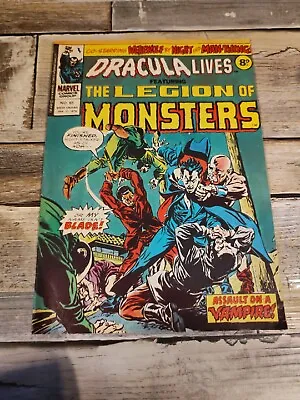 Buy DRACULA LIVES Feat,  THE LEGION Of MONSTERS # 65  Superman Spiderman Back Cover  • 20£
