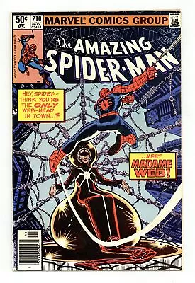Buy Amazing Spider-Man #210N VG- 3.5 1980 1st App. Madame Web • 42.37£