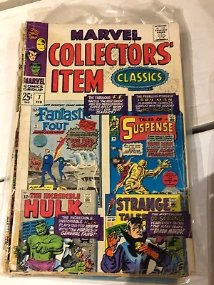 Buy Marvel Collectors' Item Classics Comic Book Issue 7 Hulk Fantastic Four • 5£