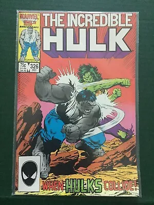 Buy INCREDIBLE HULK 326 (Green Hulk Vs. Grey Hulk) 1986 • 14.41£
