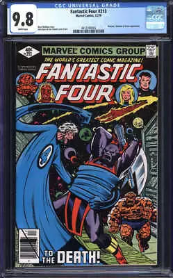Buy Fantastic Four #213 Cgc 9.8 White Pages // Marvel Comics 1979 • 134.40£