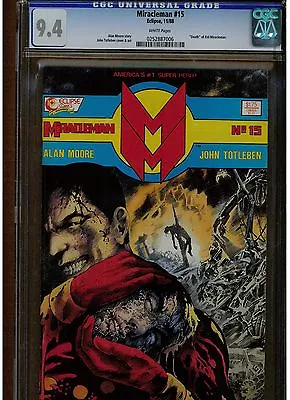 Buy Miracleman #15 Cgc 9.4 Death Of Kid Miracleman 1988 Alan Moore Eclipse Comics • 142.11£