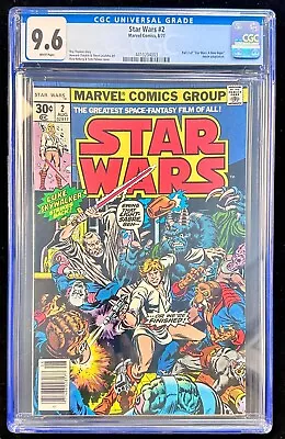 Buy Cgc 9.6 White Pages Star Wars #2 Marvel Comics 1977 A New Hope Newsstand (bc3) • 343.79£