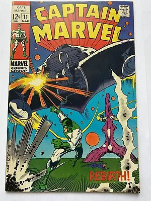 Buy CAPTAIN MARVEL #11 Marvel Comics 1969 UK Price VF • 19.95£