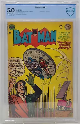 Buy Batman #81 ~ Dc 1954 ~ Cbcs 5.0 ~ 1st Earth-1 Two-face • 804.61£