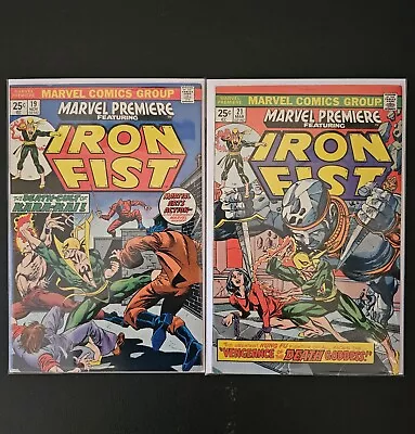 Buy Marvel Premiere #19 And #21 Early Iron Fist And 1st Colleen Wing Mid Grade • 31.67£
