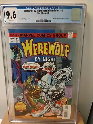 Buy WEREWOLF BY NIGHT #32 **FACSIMILE** CGC 9.6  1st Appearance Of Moon Knight   • 39.23£