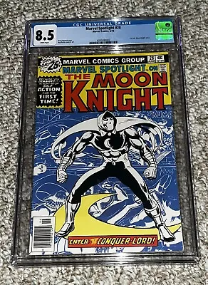 Buy 1976 Marvel Spotlight 28 CGC 8.5 1st Solo Moon Knight Story ! • 134.40£