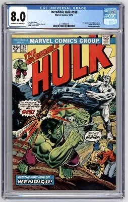 Buy Incredible Hulk #180 ~ CGC 8.0 ~ 1st Brief Appearance Of Wolverine • 818.30£