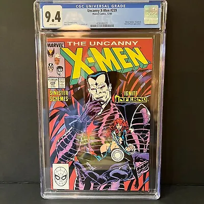 Buy 9.4 CGC Uncanny X-Men #239 1988 Mister Sinister Inferno Claremont Silvestri • 60.26£