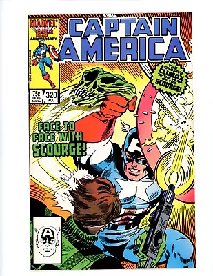 Buy Captain America #320 Marvel Comics 1986 Death Of Scourge • 3.95£