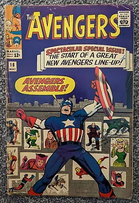 Buy The Avengers 16. 1965 Silver Age. New Line-up Hawkeye Quicksilver Scarlet Witch • 29.99£
