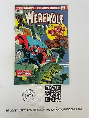 Buy Werewolf By Night # 15 FN Marvel Comic Book Horror Fear Monster Scary 9 J224 • 50.60£