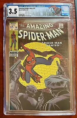 Buy Amazing Spider-Man 70 CGC  3.5 1969 Silver Age, Kingpin Lee/Romita/Mooney Marvel • 47.44£