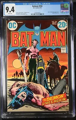 Buy 1972 Batman 244 CGC 9.4 Ra's AL Ghul Battle Cover RARE • 834.05£