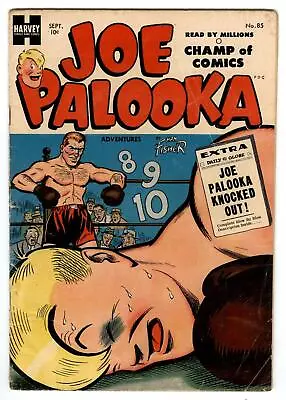 Buy Joe Palooka #85 Sept. 1954  Lil Max,Harvey Comics  CLASSIC Boxing Knockout Cover • 19.91£
