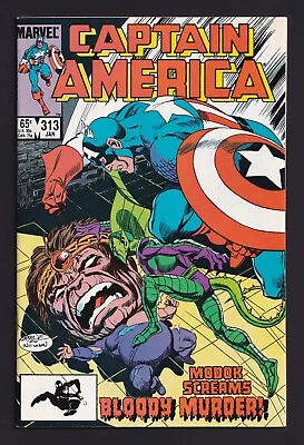 Buy Captain America #313 Serpent Society Kills MODOK Byrne Cover Marvel 1985 • 4.77£
