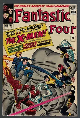 Buy Marvel Comics Fantastic Four  28 5  7.0 FN+ 6.5 1965 Vs Xmen X Men  • 429.99£