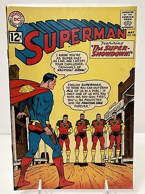 Buy DC Comics 1962 Superman #153 The Super Showdown FN- Silver Age Comic Book • 31.62£