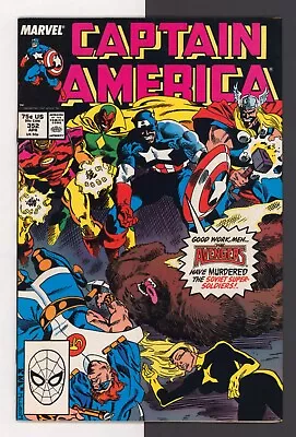 Buy Captain America #352, FN+, 1st App Of Supreme Soviets & Fantasma, Marvel 1989 • 12.05£