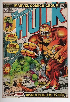 Buy The Incredible Hulk 169 Marvel Comic Book 1973 1st Appearance Of Bi Beast • 11.84£
