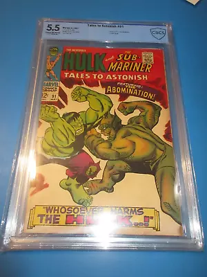 Buy Tales To Astonish #91 Silver Age Hulk 1st Abomination CBCS 5.5 Fine- Wow • 63.24£