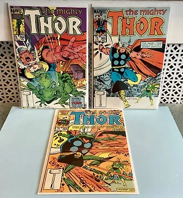 Buy The Mighty Thor 364,365 And 366 1st Throg 1986 • 29.95£