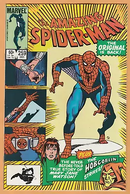 Buy Amazing Spider-Man #259 - Origin Of Mary Jane - Hobgoblin - NM • 11.79£