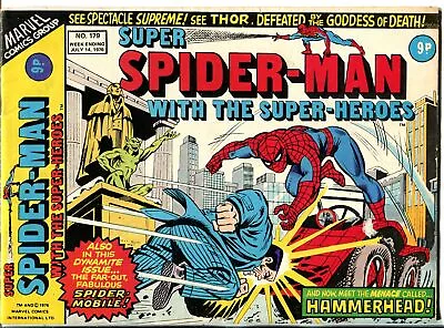Buy Super Spider-man #179 1978-Marvel-Thor-Ironman-Dr Strange-VG • 45.88£