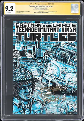 Buy 1985 Mirage Teenage Mutant Ninja Turtles #3 CGC 9.2 Signed Sketch Kevin Eastman • 287.82£