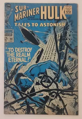 Buy Tales To Astonish #98 Sub-Mariner And Hulk Marvel Comics December 1967 • 23.99£