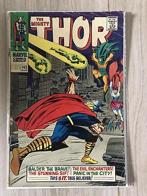 Buy Thor 143 Marvel Silver Age August 1967 Classic Kirby Art! • 25£