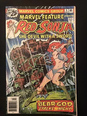 Buy Marvel Feature 5 4.5 Red Sonja Werewolf Marvel 1976 Pr • 5.59£