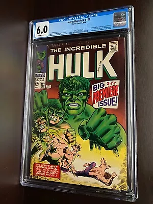 Buy Incredible Hulk #102 (1968) / CGC 6.0 / Key Premiere Issue!  / Silver Age Comic • 164.59£