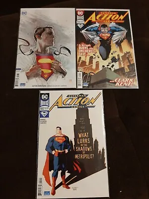 Buy DC Bendis Superman Action Comics #1001 + #1001 Variant + #1002 Three Comic Lot • 4.86£