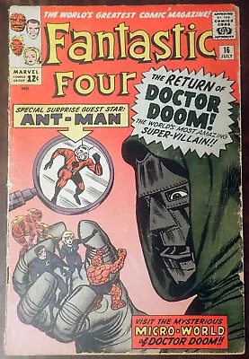 Buy Fantastic Four #16 VERY GOOD- Doctor Doom Ant-Man 1963 • 175.09£