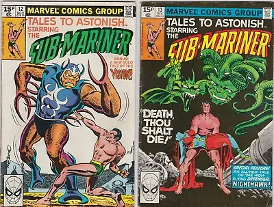 Buy Marvel Tales To Astonish #12 & #13 (Nov-Dec 1980) Sub-Mariner VF+ & VF • 12.50£