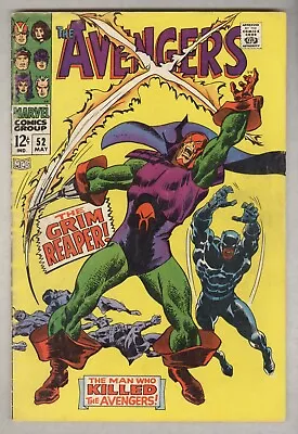 Buy Avengers #52 May 1968 VG First Grim Reaper, Black Panther Joins • 39.49£