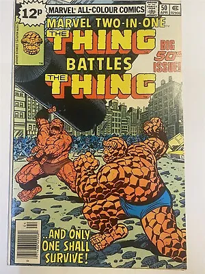 Buy MARVEL TWO-IN-ONE #50 The Thing UK Price Marvel Comics 1979 VF • 4.95£