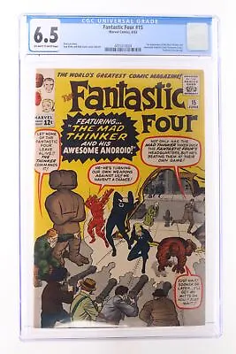 Buy Fantastic Four #15 - Marvel Comics 1963 CGC 6.5 1st Appearance The Mad Thinker • 441.12£