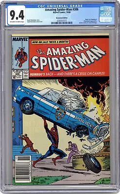 Buy Amazing Spider-Man #306N CGC 9.4 Newsstand 1988 4256507017 • 90.88£