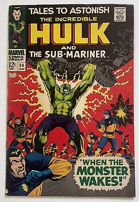 Buy Tales To Astonish #99 (Marvel 1968) HULK/SUB-MARINER  Stan Lee/Severin • 23.98£