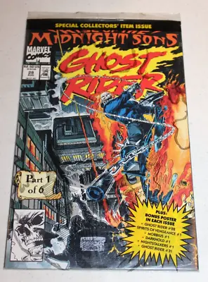 Buy SEALED Ghost Rider 28 NM 1st APP Midnight Sons W/ Poster Direct Key Book HTF • 15.80£