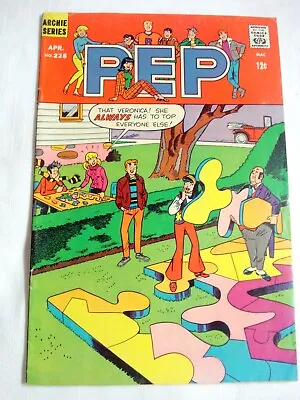 Buy Pep Comics #228 1969 VG Veronica Big Puzzle Cover, 2 Pin-Ups, Ski Story • 7.88£