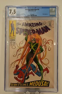 Buy Amazing Spider-man #62 Cgc 7.5 White Pages Medusa Classic Cover 1968 Stan Lee • 120.09£