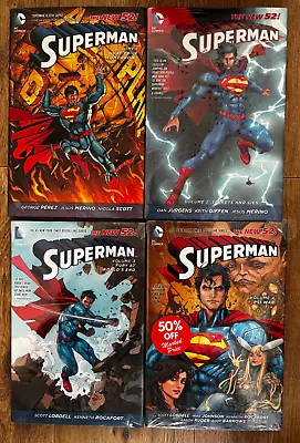 Buy Superman Bundle 1,2,3,4 Hardback Hardcover Graphic Novel DC Comic New 52 Lobdell • 29.95£