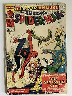 Buy Amazing Spider-man Annual #1 1.5 Fr/gd 1964 1st Appearance Of Sinister Six • 292.35£