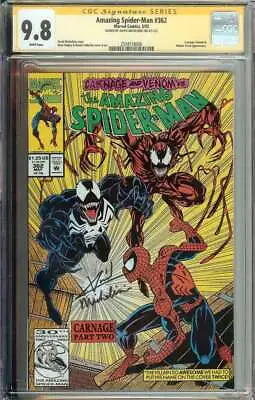 Buy Amazing Spider-Man #362 SS CGC 9.8 Auto Michelinie Carnage Venom Human Torch • 199.27£